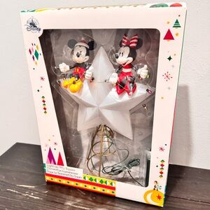 Disney Mickey and Minnie White Star Tree Topper